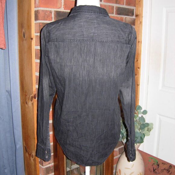 Universal Thread Black Denim Shirt XS - Picture 3 of 5